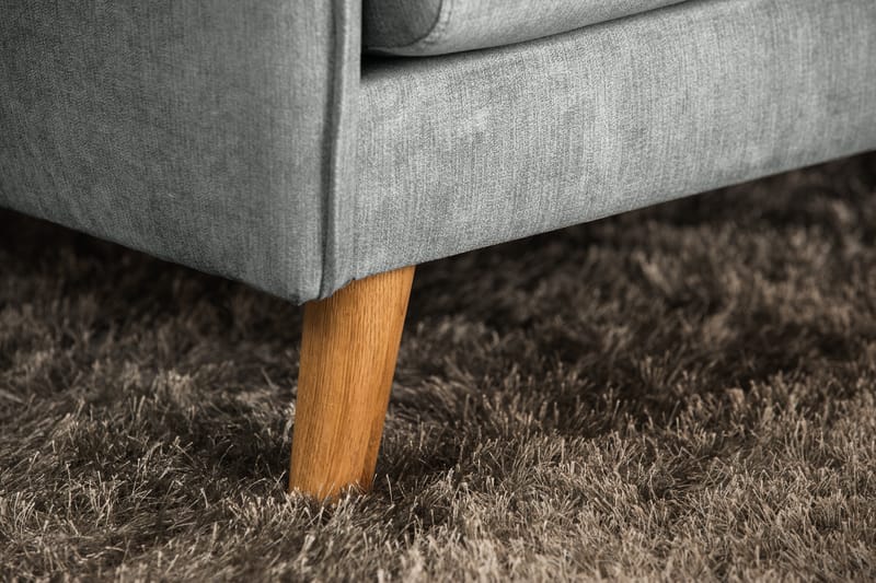 Trend Lyx 3-sits Högervänd L-formad Divansoffa i Tyg - Grå - Möbler - Soffa - Divansoffa & schäslongsoffa - 4 sits soffa med divan