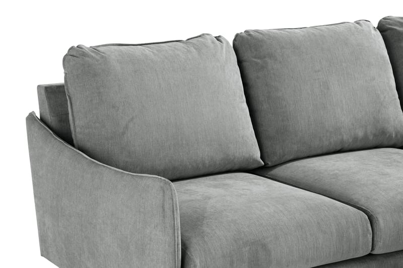 Trend Lyx 3-sits Högervänd L-formad Divansoffa i Tyg - Grå - Möbler - Soffa - Divansoffa & schäslongsoffa - 4 sits soffa med divan