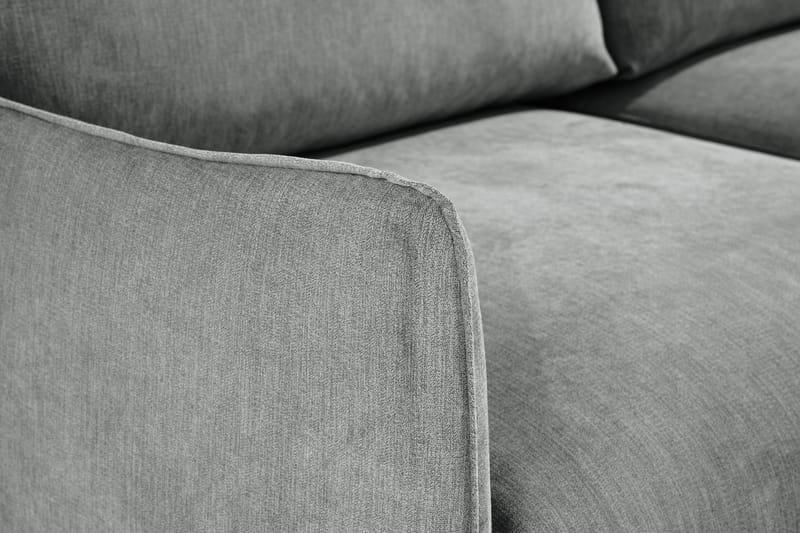 Trend Lyx 3-sits Högervänd L-formad Divansoffa i Tyg - Grå - Möbler - Soffa - Divansoffa & schäslongsoffa - 4 sits soffa med divan