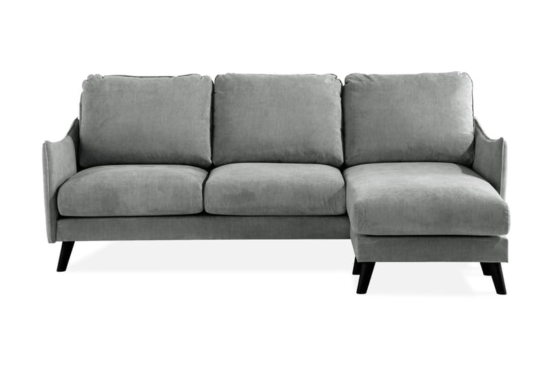 Trend Lyx 3-sits Högervänd L-formad Divansoffa i Tyg - Grå - Möbler - Soffa - Divansoffa & schäslongsoffa - 4 sits soffa med divan