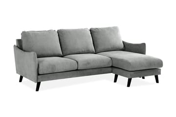 Trend Lyx 3-sits Högervänd L-formad Divansoffa i Tyg - Grå - Möbler - Soffa - Divansoffa & schäslongsoffa - 4 sits soffa med divan