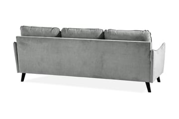 Trend Lyx 3-sits Högervänd L-formad Divansoffa i Tyg - Grå - Möbler - Soffa - Divansoffa & schäslongsoffa - 4 sits soffa med divan