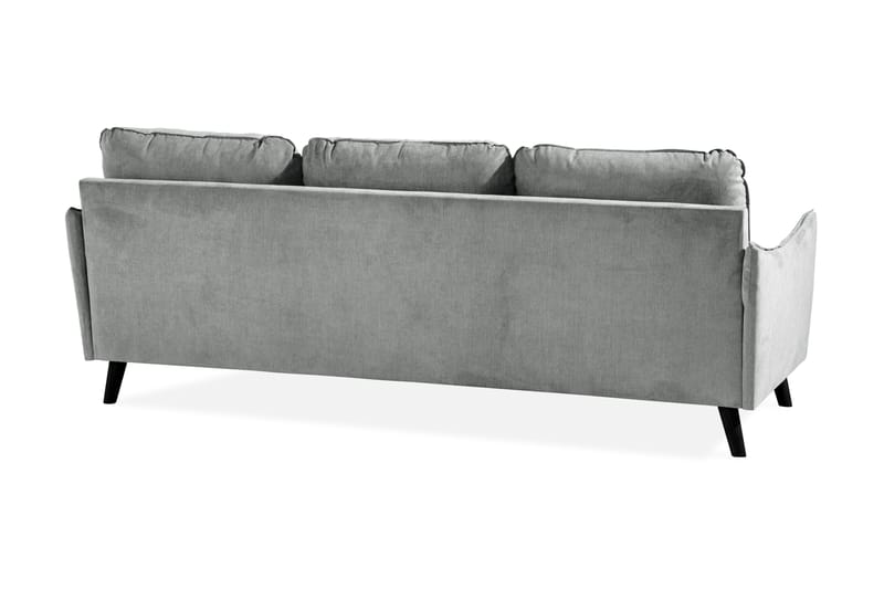 Trend Lyx 3-sits Högervänd L-formad Divansoffa i Tyg - Grå - Möbler - Soffa - Divansoffa & schäslongsoffa - 4 sits soffa med divan