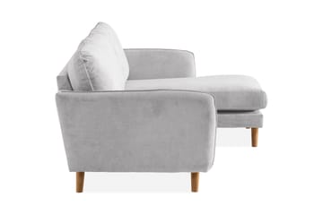 Trend Lyx 3-sits Högervänd L-formad Divansoffa i Tyg - Ljusgrå - Möbler - Soffa - Divansoffa & schäslongsoffa - 4 sits soffa med divan