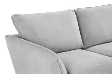 Trend Lyx 3-sits Högervänd L-formad Divansoffa i Tyg - Ljusgrå - Möbler - Soffa - Divansoffa & schäslongsoffa - 4 sits soffa med divan