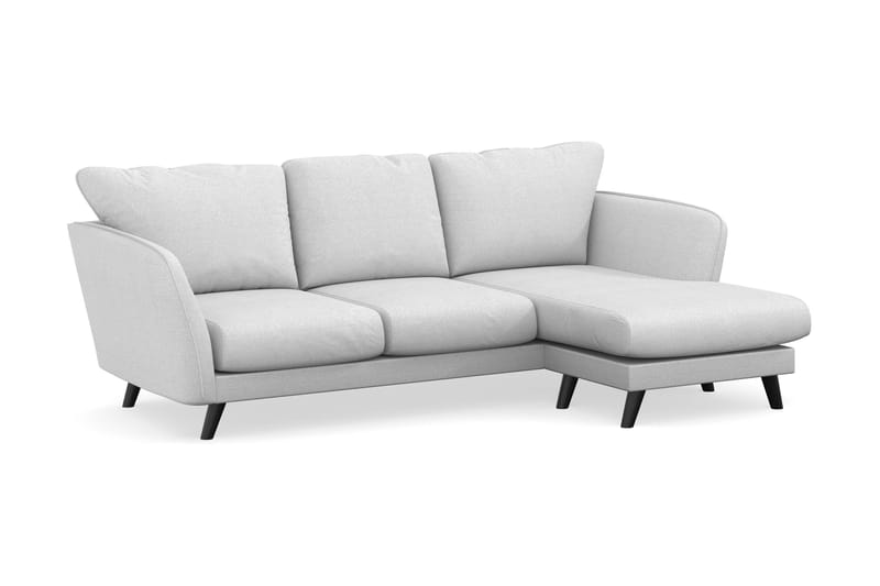 Trend Lyx 3-sits Högervänd L-formad Divansoffa i Tyg - Ljusgrå - Möbler - Soffa - Divansoffa & schäslongsoffa - 4 sits soffa med divan