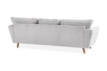 Trend Lyx 3-sits Högervänd L-formad Divansoffa i Tyg - Ljusgrå - Möbler - Soffa - Divansoffa & schäslongsoffa - 4 sits soffa med divan