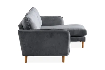 Trend Lyx 3-sits Högervänd L-formad Divansoffa i Tyg - Mörkgrå - Möbler - Soffa - Divansoffa & schäslongsoffa - 4 sits soffa med divan