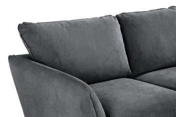 Trend Lyx 3-sits Högervänd L-formad Divansoffa i Tyg - Mörkgrå - Möbler - Soffa - Divansoffa & schäslongsoffa - 4 sits soffa med divan