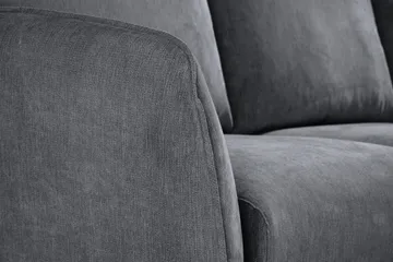 Trend Lyx 3-sits Högervänd L-formad Divansoffa i Tyg - Mörkgrå - Möbler - Soffa - Divansoffa & schäslongsoffa - 4 sits soffa med divan