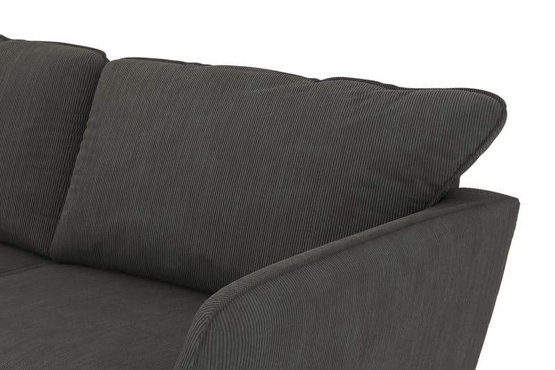Trend Lyx 3-sits Vänstervänd L-formad Divansoffa i Manchester - Mörkgrå - Möbler - Soffa - Divansoffa & schäslongsoffa - 4 sits soffa med divan