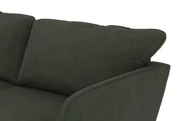 Trend Lyx 3-sits Vänstervänd L-formad Divansoffa i Manchester - Mörkgrön - Möbler - Soffa - Divansoffa & schäslongsoffa - 4 sits soffa med divan