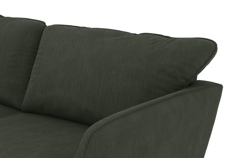 Trend Lyx 3-sits Vänstervänd L-formad Divansoffa i Manchester - Mörkgrön - Möbler - Soffa - Divansoffa & schäslongsoffa - 4 sits soffa med divan