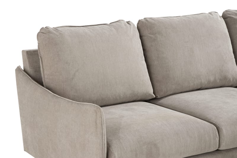 Trend Lyx 3-sits Vänstervänd L-formad Divansoffa i Tyg - Beige - Möbler - Soffa - Divansoffa & schäslongsoffa - 4 sits soffa med divan