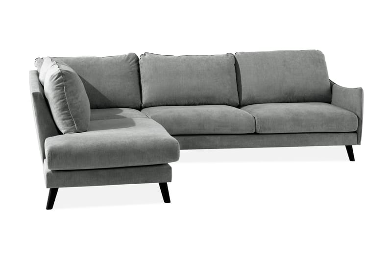 Trend Lyx 3-sits Vänstervänd L-formad Divansoffa i Tyg - Grå - Möbler - Soffa - Divansoffa & schäslongsoffa - 4 sits soffa med divan