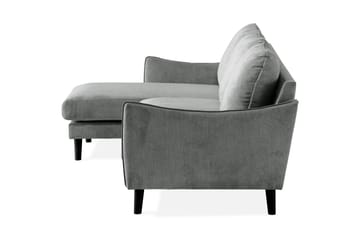 Trend Lyx 3-sits Vänstervänd L-formad Divansoffa i Tyg - Grå - Möbler - Soffa - Divansoffa & schäslongsoffa - 4 sits soffa med divan