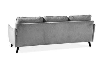Trend Lyx 3-sits Vänstervänd L-formad Divansoffa i Tyg - Grå - Möbler - Soffa - Divansoffa & schäslongsoffa - 4 sits soffa med divan