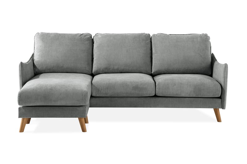 Trend Lyx 3-sits Vänstervänd L-formad Divansoffa i Tyg - Grå - Möbler - Soffa - Divansoffa & schäslongsoffa - 4 sits soffa med divan