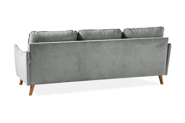 Trend Lyx 3-sits Vänstervänd L-formad Divansoffa i Tyg - Grå - Möbler - Soffa - Divansoffa & schäslongsoffa - 4 sits soffa med divan