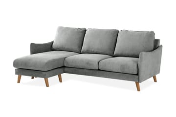 Trend Lyx 3-sits Vänstervänd L-formad Divansoffa i Tyg - Grå - Möbler - Soffa - Divansoffa & schäslongsoffa - 4 sits soffa med divan