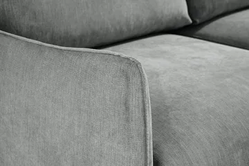 Trend Lyx 3-sits Vänstervänd L-formad Divansoffa i Tyg - Grå - Möbler - Soffa - Divansoffa & schäslongsoffa - 4 sits soffa med divan