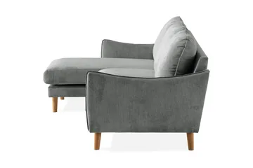 Trend Lyx 3-sits Vänstervänd L-formad Divansoffa i Tyg - Grå - Möbler - Soffa - Divansoffa & schäslongsoffa - 4 sits soffa med divan