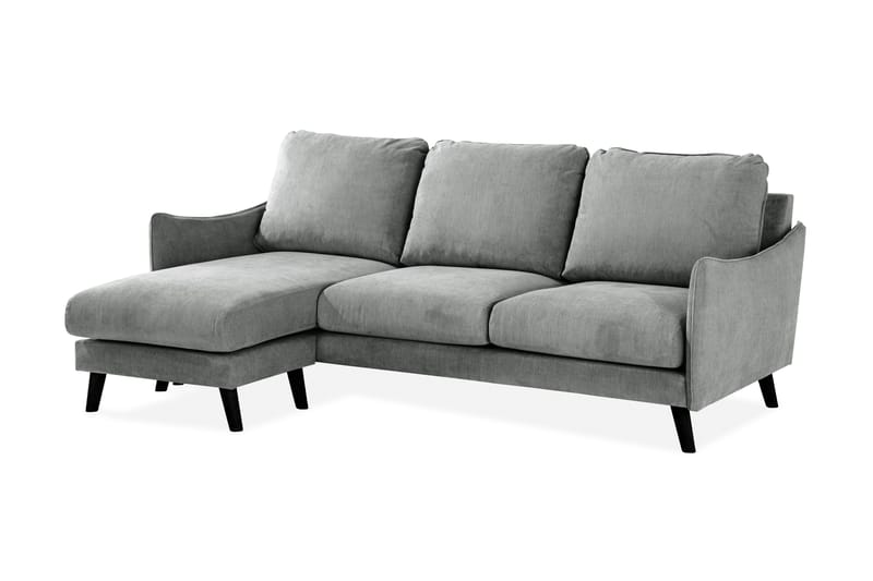 Trend Lyx 3-sits Vänstervänd L-formad Divansoffa i Tyg - Grå - Möbler - Soffa - Divansoffa & schäslongsoffa - 4 sits soffa med divan