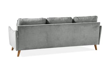 Trend Lyx 3-sits Vänstervänd L-formad Divansoffa i Tyg - Grå - Möbler - Soffa - Divansoffa & schäslongsoffa - 4 sits soffa med divan