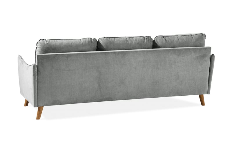 Trend Lyx 3-sits Vänstervänd L-formad Divansoffa i Tyg - Grå - Möbler - Soffa - Divansoffa & schäslongsoffa - 4 sits soffa med divan