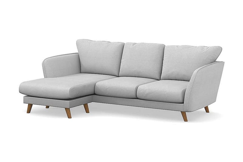 Trend Lyx 3-sits Vänstervänd L-formad Divansoffa i Tyg - Ljusgrå - Möbler - Soffa - Divansoffa & schäslongsoffa - 4 sits soffa med divan