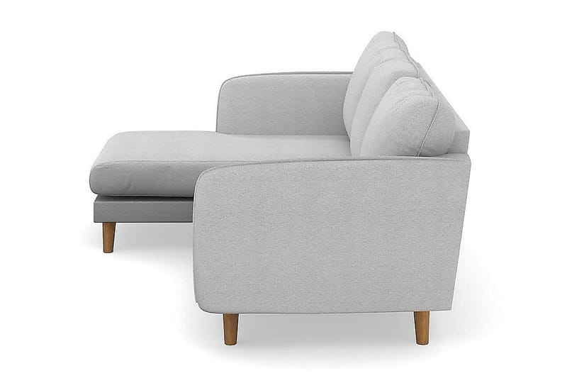 Trend Lyx 3-sits Vänstervänd L-formad Divansoffa i Tyg - Ljusgrå - Möbler - Soffa - Divansoffa & schäslongsoffa - 4 sits soffa med divan