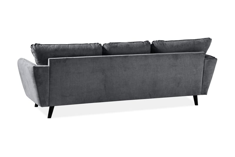 Trend Lyx 3-sits Vänstervänd L-formad Divansoffa i Tyg - Mörkgrå - Möbler - Soffa - Divansoffa & schäslongsoffa - 4 sits soffa med divan