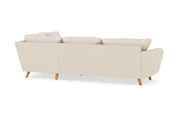 Trend Lyx 4-sits Högervänd L-formad Schäslongsoffa i Manchester - Beige - Möbler - Soffa - Divansoffa & schäslongsoffa - 4 sits soffa med divan