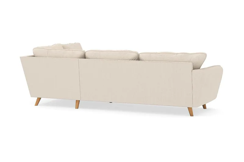 Trend Lyx 4-sits Högervänd L-formad Schäslongsoffa i Manchester - Beige - Möbler - Soffa - Divansoffa & schäslongsoffa - 4 sits soffa med divan