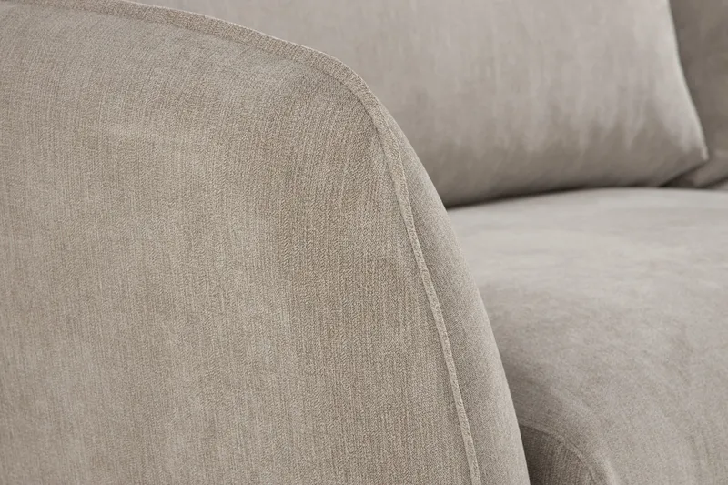 Trend Lyx 4-sits Högervänd L-formad Schäslongsoffa i Tyg - Beige - Möbler - Soffa - Divansoffa & schäslongsoffa - 4 sits soffa med divan