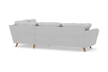 Trend Lyx 4-sits Högervänd L-formad Schäslongsoffa i Tyg - Ljusgrå - Möbler - Soffa - Divansoffa & schäslongsoffa - 4 sits soffa med divan