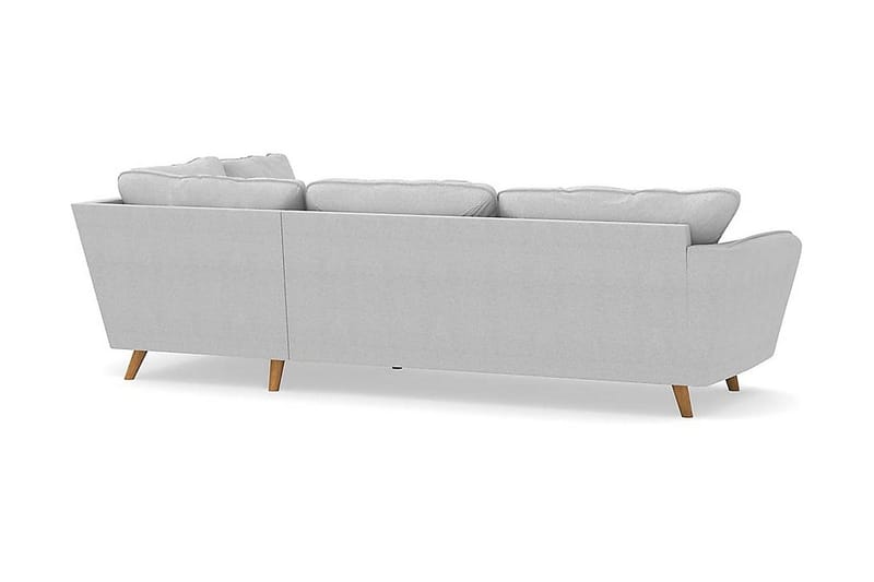 Trend Lyx 4-sits Högervänd L-formad Schäslongsoffa i Tyg - Ljusgrå - Möbler - Soffa - Divansoffa & schäslongsoffa - 4 sits soffa med divan