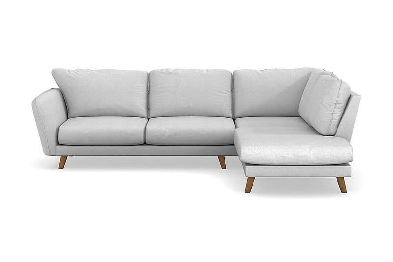 Trend Lyx 4-sits Högervänd L-formad Schäslongsoffa i Tyg - Ljusgrå - Möbler - Soffa - Divansoffa & schäslongsoffa - 4 sits soffa med divan