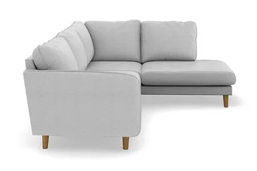 Trend Lyx 4-sits Högervänd L-formad Schäslongsoffa i Tyg - Ljusgrå - Möbler - Soffa - Divansoffa & schäslongsoffa - 4 sits soffa med divan