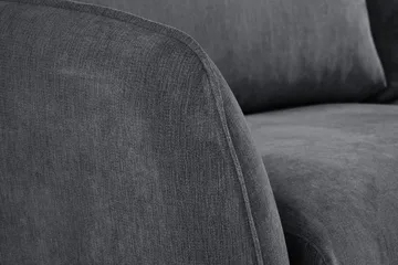 Trend Lyx 4-sits Högervänd L-formad Schäslongsoffa i Tyg - Mörkgrå - Möbler - Soffa - Divansoffa & schäslongsoffa - 4 sits soffa med divan