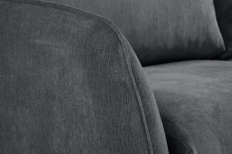 Trend Lyx 4-sits Högervänd L-formad Schäslongsoffa i Tyg - Mörkgrå - Möbler - Soffa - Divansoffa & schäslongsoffa - 4 sits soffa med divan