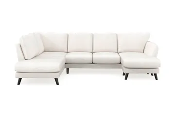 Trend Lyx 4-sits Högervänd U-formad Soffa med Divan och Schäslong i Bouclé - Vit - Möbler - Soffa - Divansoffa & schäslongsoffa - 4 sits soffa med divan
