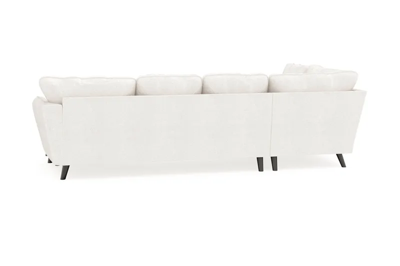 Trend Lyx 4-sits Högervänd U-formad Soffa med Divan och Schäslong i Bouclé - Vit - Möbler - Soffa - Divansoffa & schäslongsoffa - 4 sits soffa med divan