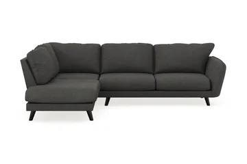 Trend Lyx 4-sits Vänstervänd L-formad Schäslongsoffa i Manchester - Mörkgrå - Möbler - Soffa - Divansoffa & schäslongsoffa - 4 sits soffa med divan