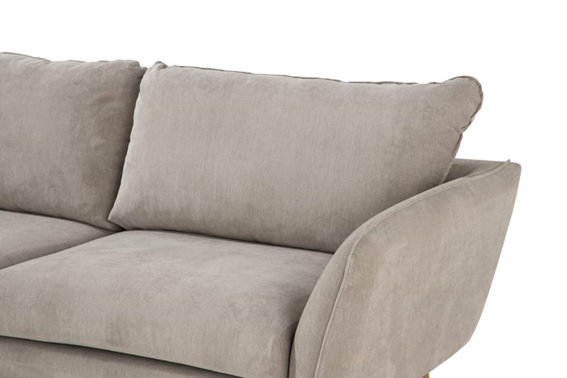 Trend Lyx 4-sits Vänstervänd L-formad Schäslongsoffa i Tyg - Beige - Möbler - Soffa - Divansoffa & schäslongsoffa - 4 sits soffa med divan