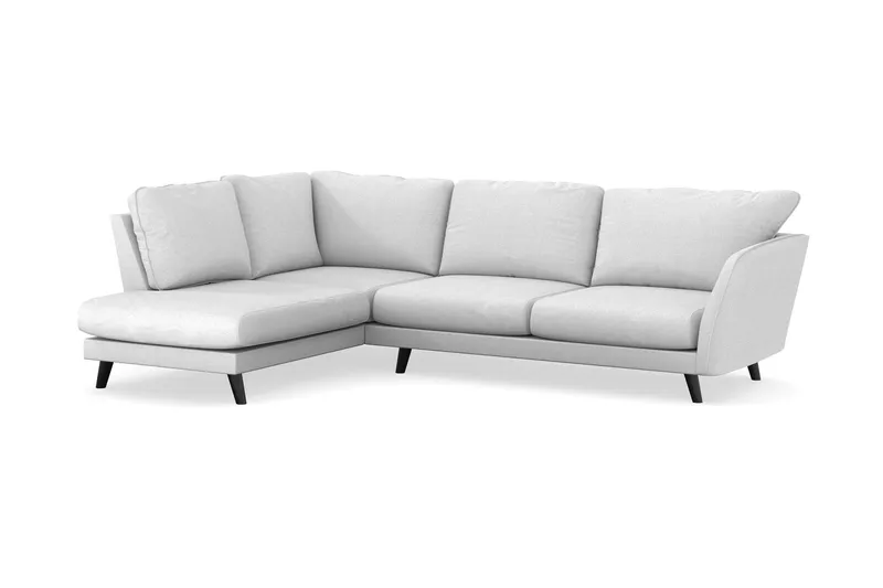 Trend Lyx 4-sits Vänstervänd L-formad Schäslongsoffa i Tyg - Ljusgrå - Möbler - Soffa - Divansoffa & schäslongsoffa - 4 sits soffa med divan