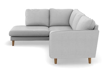 Trend Lyx 4-sits Vänstervänd L-formad Schäslongsoffa i Tyg - Ljusgrå - Möbler - Soffa - Divansoffa & schäslongsoffa - 4 sits soffa med divan