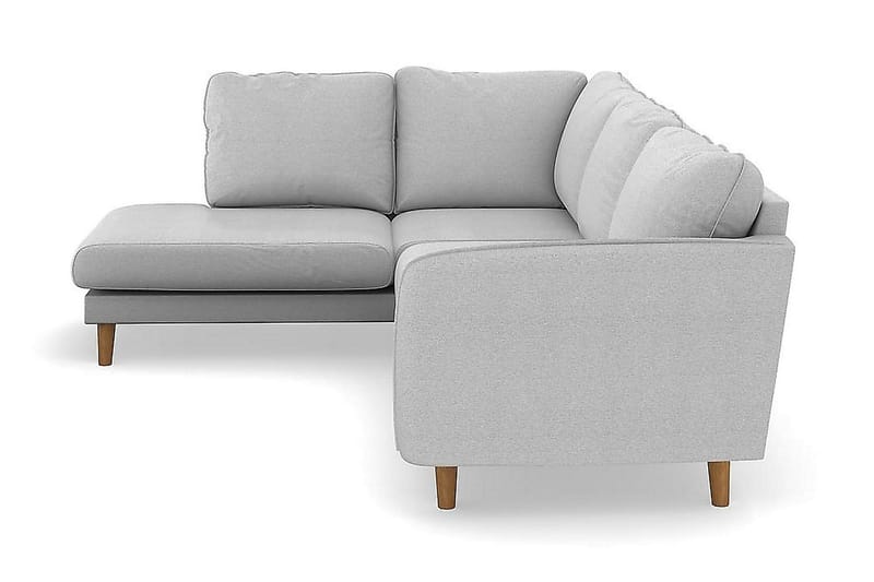 Trend Lyx 4-sits Vänstervänd L-formad Schäslongsoffa i Tyg - Ljusgrå - Möbler - Soffa - Divansoffa & schäslongsoffa - 4 sits soffa med divan