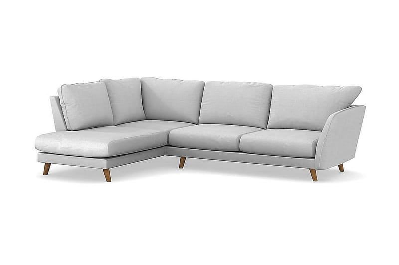 Trend Lyx 4-sits Vänstervänd L-formad Schäslongsoffa i Tyg - Ljusgrå - Möbler - Soffa - Divansoffa & schäslongsoffa - 4 sits soffa med divan