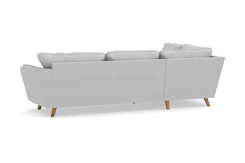 Trend Lyx 4-sits Vänstervänd L-formad Schäslongsoffa i Tyg - Ljusgrå - Möbler - Soffa - Divansoffa & schäslongsoffa - 4 sits soffa med divan